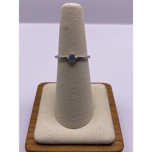 Perfect And Gorgeous ￼Round Blue Cubic Zirconia Ring Size 7
